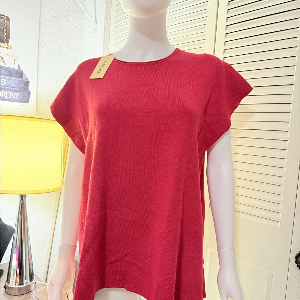 Ekouaer Red Short Sleeve Tunic Top – Size 2XL (NWT)